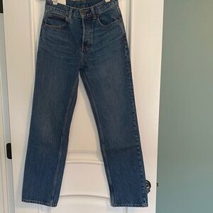 STAUD Dark Blue Straight-Leg Jeans